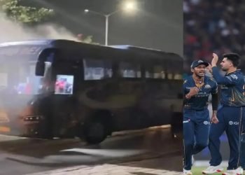 ടീം ബസിൽ ‘ഷോർട്ട് സർക്യൂട്ട്’, പിന്നാലെ പുക; ഗുജറാത്ത് താരങ്ങൾ രക്ഷപ്പെട്ടത് ഭാഗ്യം കൊണ്ട്