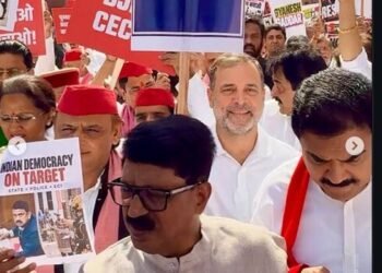 ഗ്യാനേഷ് കുമാറിന്റെ രാജി ആവശ്യവുമായി ഇന്ത്യ സഖ്യം നടത്തുന്ന പ്രതിഷേധം നാലാം ദിനത്തിലേക്ക്
