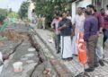 ആക്കുളം കട്ടേലയിൽ റോഡ് ഇടിഞ്ഞുതാഴ്ന്നു; സുരക്ഷ ഉറപ്പാക്കാൻ അടിയന്തര ഇടപെടല്‍ വേണമെന്ന് നാട്ടുകാര്‍